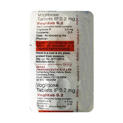 Voglitab 0.2mg Tablet 15'S - Diabetes-Ant