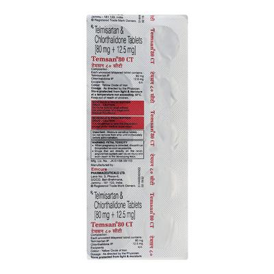 Temsan CT 80mg Tablet 10'S - Hypertension-Ang