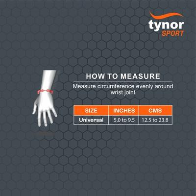 Tynor Wrist Support with Thumb Loop (Neoprene) (UN) - Black & Green - Knee/Ankle/Leg/Foot Supports