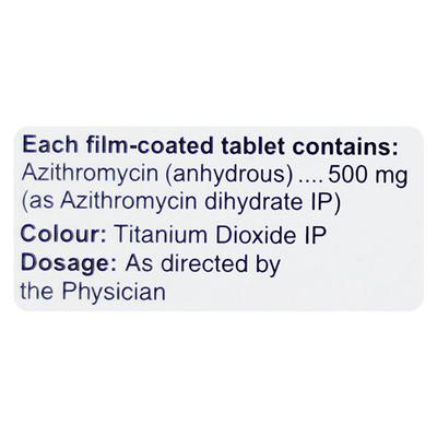 Azicip 500mg Tablet 3'S - Bacterial Infections-Mac