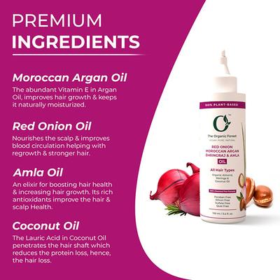 Organic Forest 100% VEGAN Best Hair Oil for Hair Growth, Re-Growth and Hair Fall Control Oil (Blend of Blends) 100 ml - Hair Oils