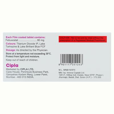 FEBUTEC 80 Tablet 10's - Gout