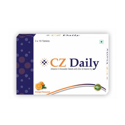 CZ DAILY ORANGE FLAVOURED Tablet 10's - Supplements-Cal
