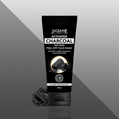 Jaquline USA Charcoal Gold peel off mask 100 gm - Masks & Peels