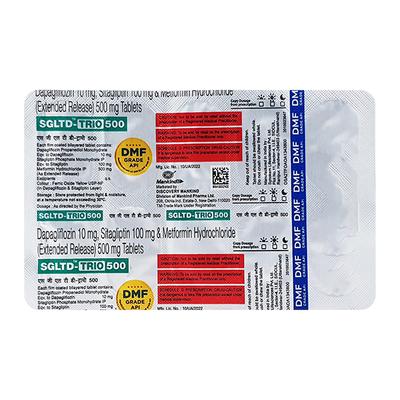 SGLTD TRIO 500 Tablet 10's - Diabetes-Ant