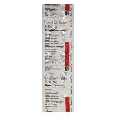 Ecovin 500Mg Tablet 10's - Fungal Infections-Anf