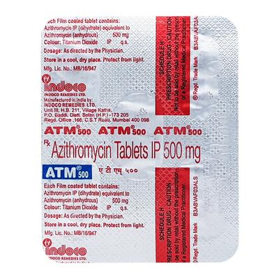 ATM 500mg Tablet 5'S - Bacterial Infections-Mac