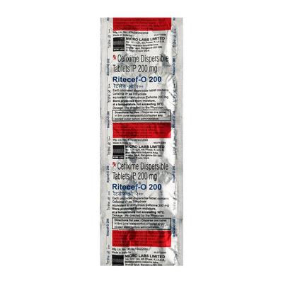 Ritecef O 200mg Tablet 10'S - Bacterial Infections-Cep