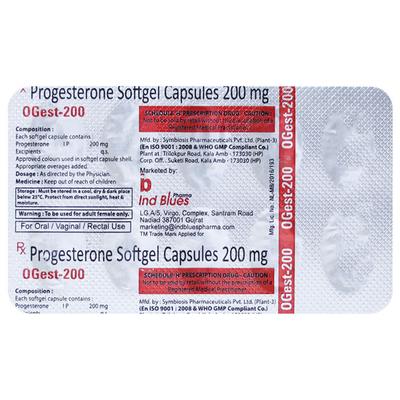 Ogest 200mg Capsule 10'S - Hormonal Therapy-Oes