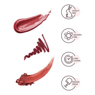 Star Struck by Sunny Leone Midnight Twinkle Lip Kit Lipstick and Lip Gloss and Lip Liner 3's - Lipsticks