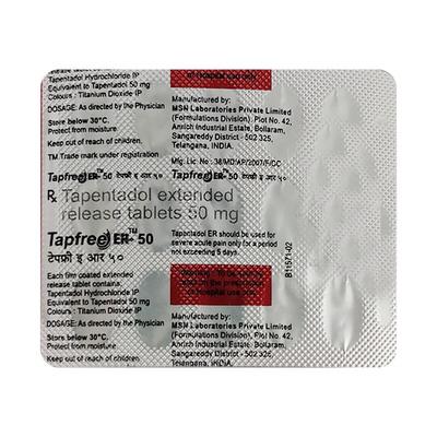 TAPFREE ER 50 Tablet 15's - Pain relief-Ana