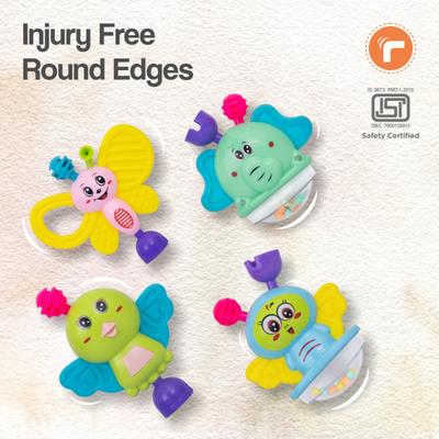 R for Rabbit Jingle Safari Rattles (Pack of 5) 1's - Baby Safety