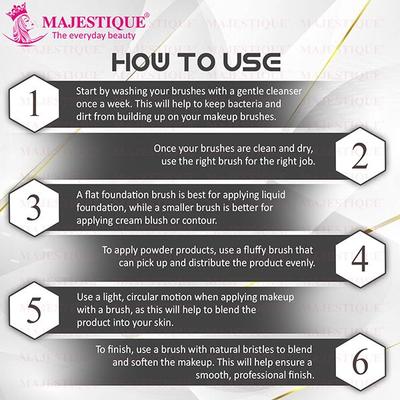 Majestique premium makeup brushes 3pcs 1's - Face Brush