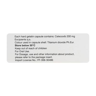 CELEBREX 200mg Capsule 10's - Pain relief-Nsa
