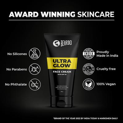 Beardo Ultra Glow SPF 30 Face Cream 60 gm - Face Creams