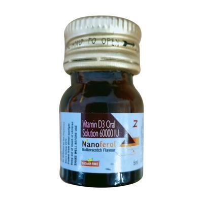 NANOFEROL SUGAR FREE BUTTERSCOTCH FLAVOUR Oral Solution 5ml - Supplements-Vit