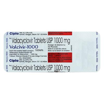 Valcivir 1gm Tablet 3'S - Viral infections-Ant
