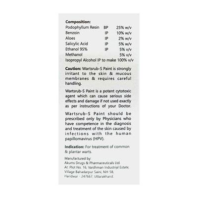 WARTSRUB S Paint 10ml - Warts/Calluses/Other Skin Lesion-Ker
