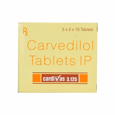 Cardivas 3.125mg Tablet 10'S - Hypertension-Bet