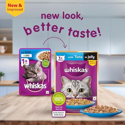 Whiskas Adult Tuna in Jelly (Pack of 80gm x 14) 1120 gm - Petfood