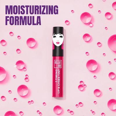 Elle18 2 Timing Lip and Cheek Tint Candyfloss 4 ml - Liquid Lipsticks