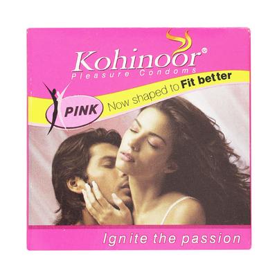 Kohinoor Pink Pleasure Condoms 3's - Plain/Flavoured Condoms