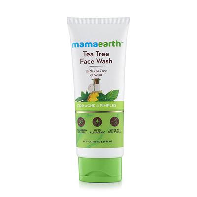 Mamaearth Tea Tree Facewash For Acne & Pimples 100 ml - Face Wash & Cleansers