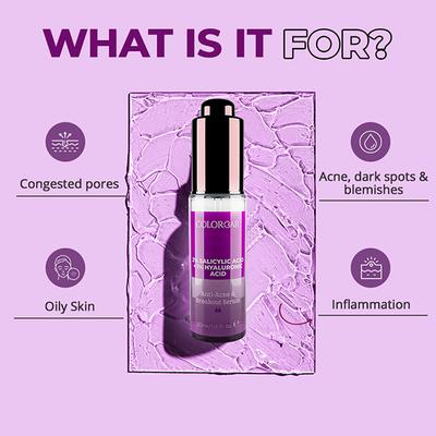 Colorbar Serum 2 % Salicylic Acid plus 1 % Hyaluronic Acid 30 ml - Face Serum