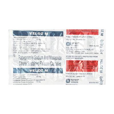 Veloz M Capsule 10'S - Ulcer/Reflux/Flatulence-Aaa