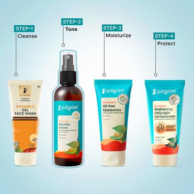 Pilgrim 1% Vitamin C TONER with Kakadu Plum & Lime Pearl for bright & clear skin 100 ml - Toners