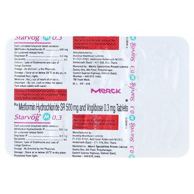 Starvog M 0.3mg Tablet 10'S - Diabetes-Ant