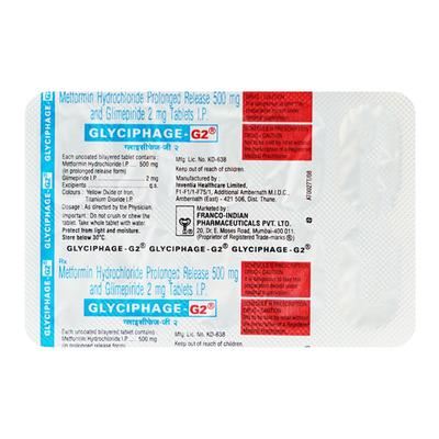 Glyciphage G2 Tablet 10'S - Diabetes-Ant
