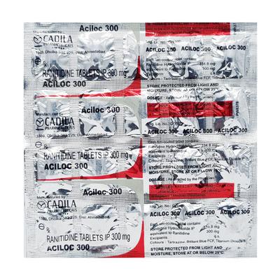 Aciloc 300mg Tablet 20'S - Ulcer/Reflux/Flatulence-Aaa