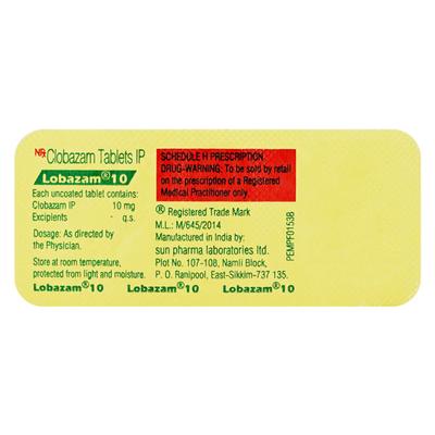 Lobazam 10mg Tablet 10'S - Anxiety-Anx