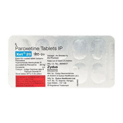 XET 20mg Tablet 10'S - Depression-Ant