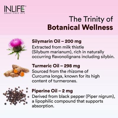 INLIFE Silymarin + Turmeric + Piperine Vegetarian Capsules 60's - Vital Health