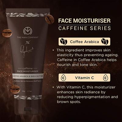 The Man Company Complete Caffeine Face Care Kit for Men Face Scrub, Face Wash, Face Pack, Face Serum & Face Cream 1's - Facial Kits