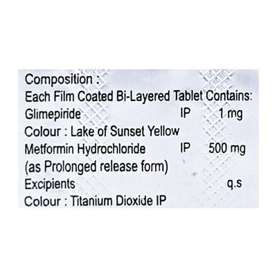 Glitaray M 1mg Tablet 15'S - Diabetes-Ant