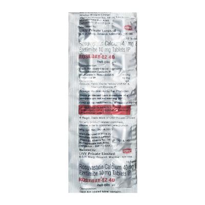 ROSEDAY EZ 40 Tablet 10's - High Cholesterol-Dys