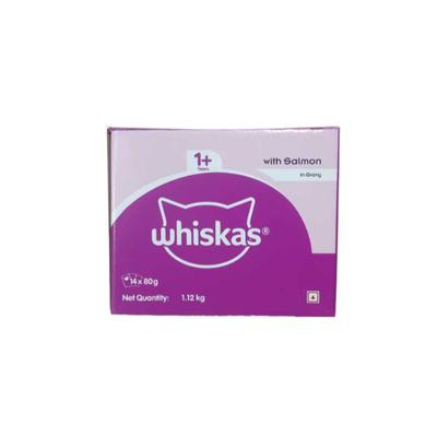 Whiskas Adult Salmon in Gravy (Pack Of 80 g x 14) - Petfood