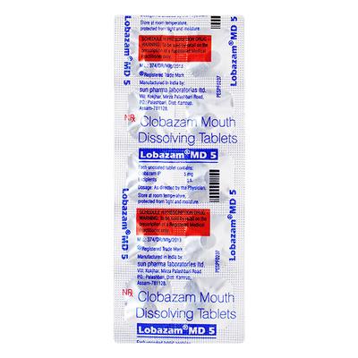 Lobazam MD 5mg Tablet 10'S - Anxiety-Anx