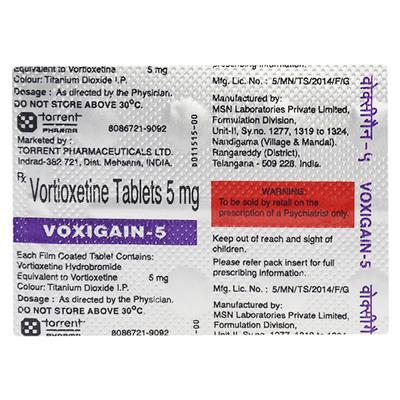VOXIGAIN 5 Tablet 10's - Depression-Ant
