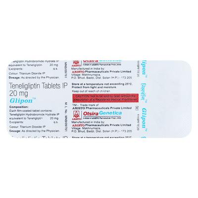 Glipon 20mg Tablet 10'S - Diabetes-Ant