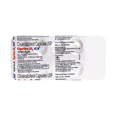 Uprise D3 2K Capsule 10'S - Supplements-Vit