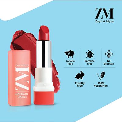 ZM Zayn & Myza Rich Matte Lipstick - Savage 4.2 gm - Lipsticks