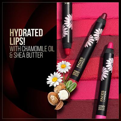 Faces Canada Comfy Matte Lip Crayon - Candy-Yum 01, 2.8gm - Lip Crayons