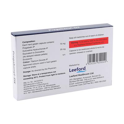 PREGABANYL DX Capsule 10's - Neuropathic Pain-Dru
