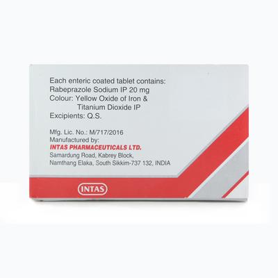 Rabium 20mg Tablet 15'S - Ulcer/Reflux/Flatulence-Aaa