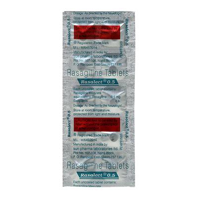 Rasalect 0.5mg Tablet 10'S - Parkinsonism-Apd
