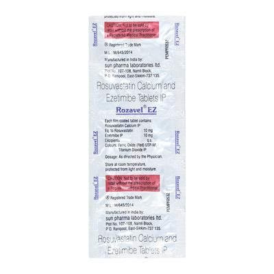 Rozavel EZ Tablet 10'S - High Cholesterol-Dys